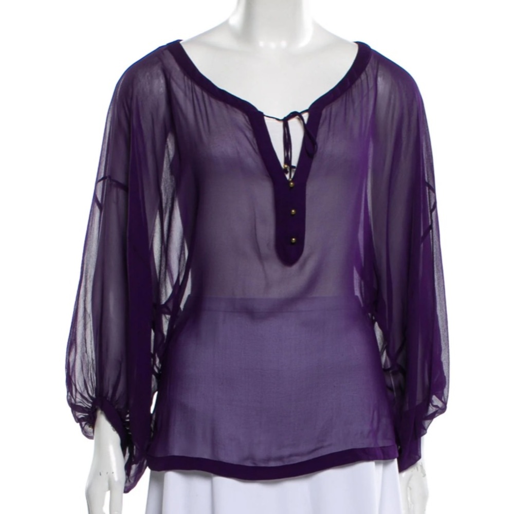 Diane Von Furstenberg DVF silk blouse with matching cami NWOT